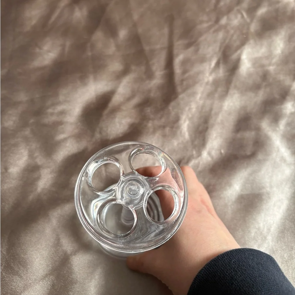 Clear toothbrush holder